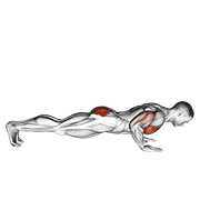 Animación de outside leg kick push-up