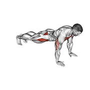 Animación de push-up inside leg kick