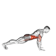 Animación de push-up to side plank