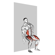 Animación de seated side crunch (wall)
