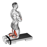 Animación de self assisted inverse leg curl (on floor)