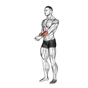 Animación de side wrist pull stretch