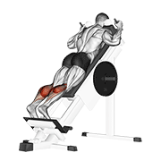 Animación de sled forward angled calf raise