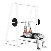 Animación de smith close-grip bench press