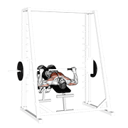 Animación de smith decline bench press