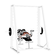 Animación de smith decline reverse-grip press