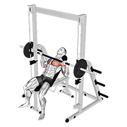 Animación de smith incline bench press