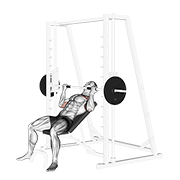 Animación de smith incline reverse-grip press