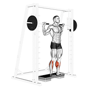 Animación de smith reverse calf raises