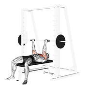Animación de smith reverse-grip press