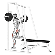 Animación de smith single leg split squat