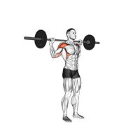 Animación de standing behind neck press