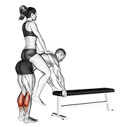 Animación de weighted donkey calf raise
