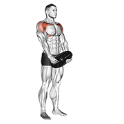 Animación de weighted front raise