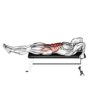 Animación de lying leg-hip raise