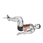 Animación de cable reverse crunch