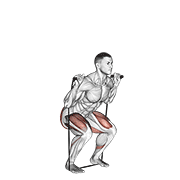 Animación de band squat