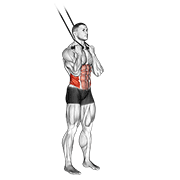 Animación de band standing twisting crunch