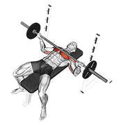 Animación de barbell wide reverse grip bench press