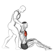 Animación de behind head chest stretch
