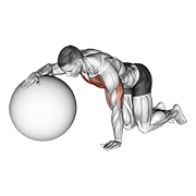 Animación de chest stretch with exercise ball
