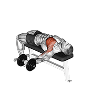 Animación de dumbbell one arm bench fly