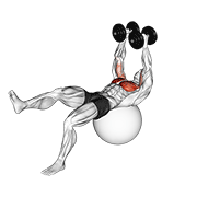 Animación de dumbbell one leg fly on exercise ball