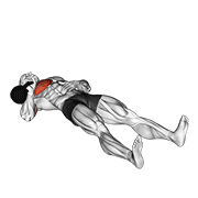 Animación de kettlebell one arm floor press