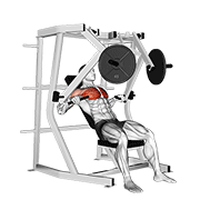 Animación de lever decline chest press