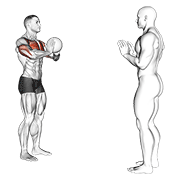 Animación de medicine ball chest pass