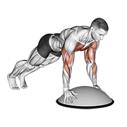 Animación de push up on bosu ball