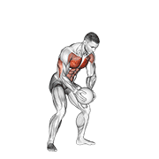 Animación de medicine ball chest push with run release