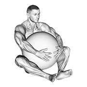 Animación de exercise ball hug