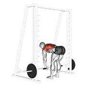 Animación de smith bent over row