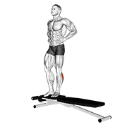Animación de box jump down with one leg stabilization