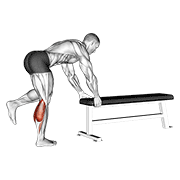 Animación de one leg donkey calf raise