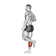 Animación de one leg floor calf raise
