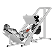 Animación de sled one leg calf press on leg press