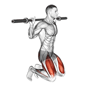 Animación de kneeling jump squat
