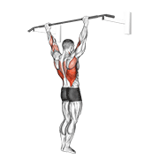 Animación de wide grip pull-up