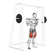 Animación de smith low bar squat