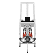 Animación de sled 45в° leg press (back pov)