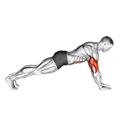 Animación de push-up on lower arms