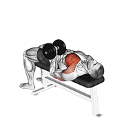 Animación de dumbbell one arm reverse grip press