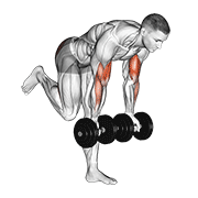 Animación de dumbbell bicep curl with stork stance