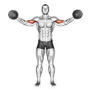 Animación de dumbbell high curl