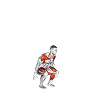 Animación de squat to overhead reach