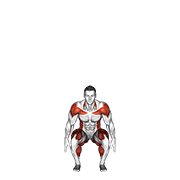 Animación de squat to overhead reach with twist