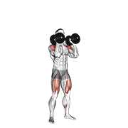 Animación de dumbbell push press