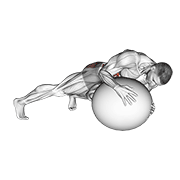 Animación de prone twist on stability ball